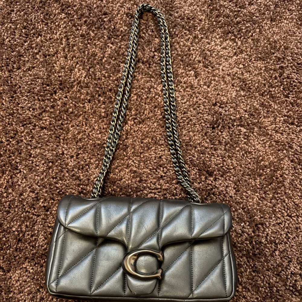 Black Coach Quilted Tabby 20